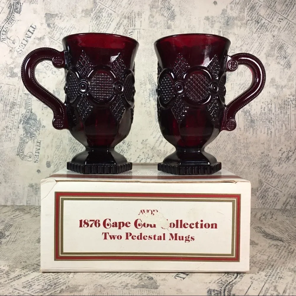 Avon 1876 Cape Cod Collection - Two Pedestal Mugs